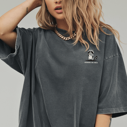 Running On Vibes Embroidered Tee