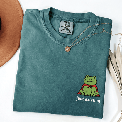 Just Existing Embroidered Tee