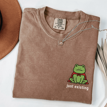 Just Existing Embroidered Tee