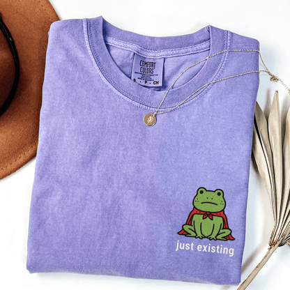 Just Existing Embroidered Tee