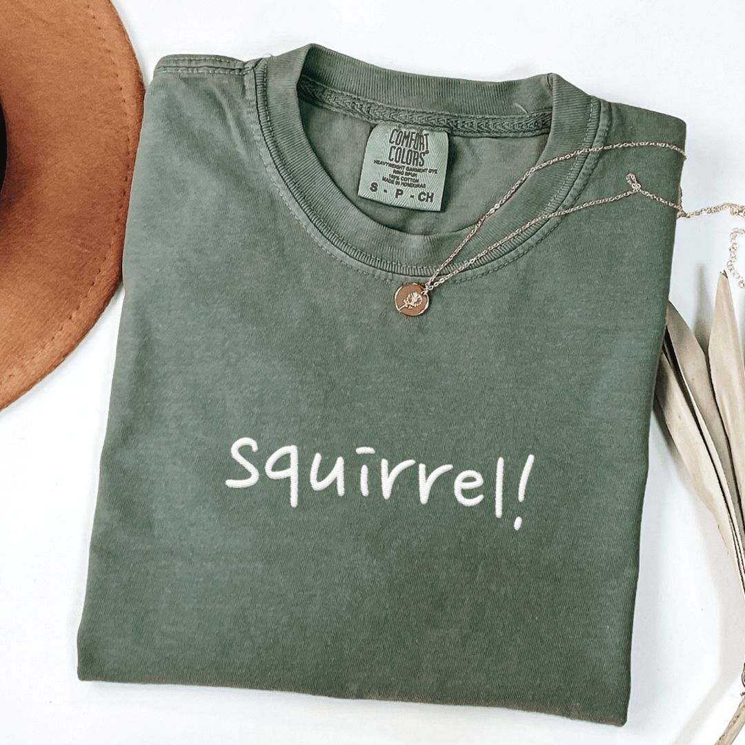 Squirrel! Embroidered Tee